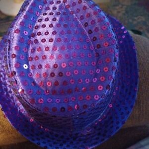 Purple Sequin Women's Hat